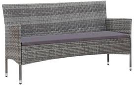lauko baldai 7 vietos - Lauko baldų komplektas VLX 5 Piece Garden Lounge Set Poly Rattan, pilkas/rudas, 7 vietų - 3 nuotrauka