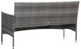 lauko baldai 7 vietos - Lauko baldų komplektas VLX 5 Piece Garden Lounge Set Poly Rattan, pilkas/rudas, 7 vietų - 5 nuotrauka