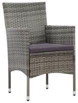 lauko baldai 7 vietos - Lauko baldų komplektas VLX 5 Piece Garden Lounge Set Poly Rattan, pilkas/rudas, 7 vietų - 8 nuotrauka