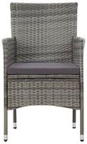 lauko baldai 7 vietos - Lauko baldų komplektas VLX 5 Piece Garden Lounge Set Poly Rattan, pilkas/rudas, 7 vietų - 9 nuotrauka