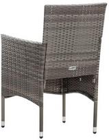 lauko baldai 7 vietos - Lauko baldų komplektas VLX 5 Piece Garden Lounge Set Poly Rattan, pilkas/rudas, 7 vietų - 11 nuotrauka