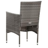 lauko baldai 7 vietos - Lauko baldų komplektas VLX 5 Piece Garden Lounge Set Poly Rattan, pilkas/rudas, 7 vietų - 14 nuotrauka