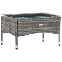 lauko baldai 7 vietos - Lauko baldų komplektas VLX 5 Piece Garden Lounge Set Poly Rattan, pilkas/rudas, 7 vietų - 15 nuotrauka