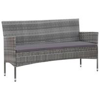 lauko baldai 7 vietos - Lauko baldų komplektas VLX 5 Piece Garden Lounge Set Poly Rattan, pilkas/rudas, 7 vietų - 17 nuotrauka
