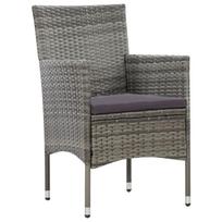 lauko baldai 7 vietos - Lauko baldų komplektas VLX 5 Piece Garden Lounge Set Poly Rattan, pilkas/rudas, 7 vietų - 21 nuotrauka