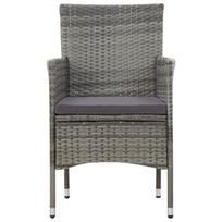 lauko baldai 7 vietos - Lauko baldų komplektas VLX 5 Piece Garden Lounge Set Poly Rattan, pilkas/rudas, 7 vietų - 22 nuotrauka