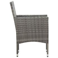 lauko baldai 7 vietos - Lauko baldų komplektas VLX 5 Piece Garden Lounge Set Poly Rattan, pilkas/rudas, 7 vietų - 23 nuotrauka
