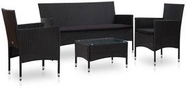 Sodo baldų komplektas VLX 4 Piece Garden Lounge Set with Cushions 45891