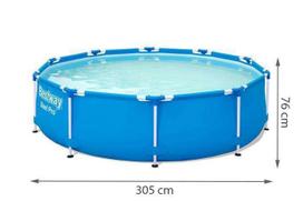 bestway baseinas 305 - Karkasinis baseinas su siurbliu Bestway Steel Pro  56679 305x76cm - 3 nuotrauka