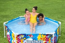 baseinas bestway - Karkasinis sodo baseinas su stogu vaikams 183x51 cm Bestway 5618T - 4 nuotrauka