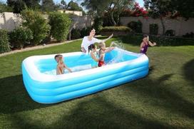 bestway filtras - Šeimos pripučiamas šeimyninis baseinas 305 x 183 x 56 cm Bestway 54009 + dangtis - 4 nuotrauka