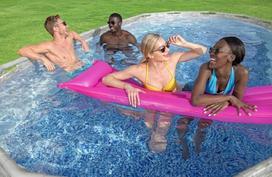sukurines vonios filtrai - Bestway Power Steel 56716-4 above ground pool Framed pool Oval 13430 L Pilkas - 7 nuotrauka