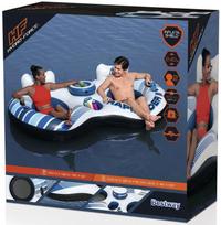 hydro force - Bestway Schwimmring chair "Rapid Rider X2" 43113 (yellow / juodas, 251x132) - 3 nuotrauka