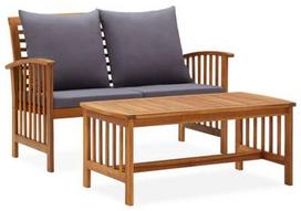 Lauko baldų komplektas VLX Garden Lounge Set 310264, pilkas/rudas, 2 vietų
