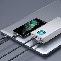 Pirkti Baseus  Amblight 30000mAh QC 3.0 PD 3A 65W  (Baltas) - Photo 7