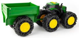 modeliukai traktoriai - Žaislinis traktorius John Deere Tractor with Wagon, žalia - 2 nuotrauka
