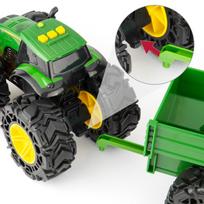 modeliukai traktoriai - Žaislinis traktorius John Deere Tractor with Wagon, žalia - 6 nuotrauka