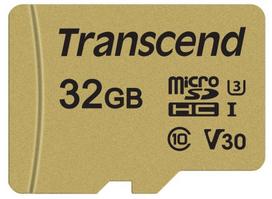 kortele microsd 32 - TRANSCEND TS32GUSD500S - 1 nuotrauka