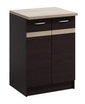 apatine virtuvine spintele - WIPMEB Livia LV-11/D60 Kitchen Cabinet Dark Sonoma Oak - 1 nuotrauka