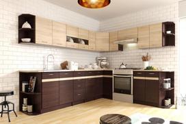 spinteles virsutines - WIPMEB Livia LV-08/G20 N Kitchen Cabinet Dark Sonoma Oak - 2 nuotrauka