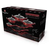 berlingerhaus puodai - Puodų komplektas Berlinger Haus Metallic Line Burgundy Noir Edition BH-1632, 160 - 280 mm, 1.2 - 6.1 l, 15 vnt. - 6 nuotrauka