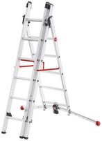 kopecios 3 daliu - Aliuminio kombinuotos kopėčios Hailo ProfiLOT 9306-507, 2x6   1x5 pak - 4 nuotrauka