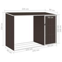 sodo pasiures - Sodo pašiūrė įrankiams ir malkoms VLX Firewood Shed 46296, 980 mm x 2450 mm x 1590 mm - 7 nuotrauka