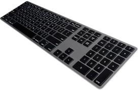 wireless keyboard - Matias aluminum Mac bluetooth backlight Space Gray - 1 nuotrauka