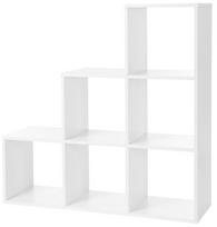Songmics Wooden Bookcase White 97.5x29x97.5cm
