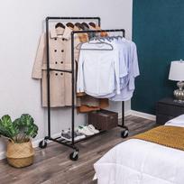 juodas manekenas drabuziu kabyklos - Songmics Clother Rack Black 162cm - 4 nuotrauka