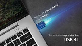type c usb flash drive - USB atmintinė Samsung MUF-64DA/APC, mėlyna, 64 GB - 9 nuotrauka