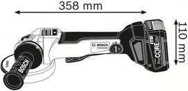 akumuliatorinis kampinis slifuoklis - Bosch GWS 18V-10 PSC (06019G3F0B) - 2 nuotrauka