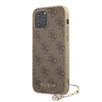 iphone 12 pro max deklai - Guess "GUHCP12LGF4GBR 4G Charms Cover iPhone 12 Pro Max" Brown - 2 nuotrauka