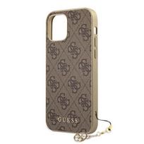 iphone 12 pro max deklai - Guess "GUHCP12LGF4GBR 4G Charms Cover iPhone 12 Pro Max" Brown - 6 nuotrauka