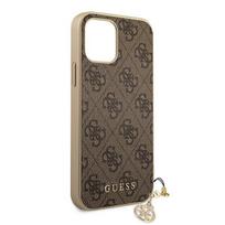 iphone 12 pro max deklai - Guess "GUHCP12LGF4GBR 4G Charms Cover iPhone 12 Pro Max" Brown - 8 nuotrauka
