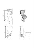 unitazo cersanit - Pastatomas unitazas Cersanit Mito Red TK001-009, horizontalus vandens nubėgimas - 2 nuotrauka