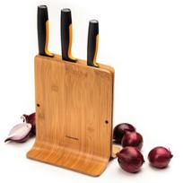 stovas peiliams - Virtuvinių peilių komplektas Fiskars Functional Form Bamboo Knife Set, 4 vnt. - 3 nuotrauka