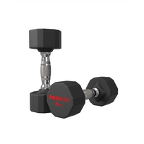 Proiron PRKRD08K Rubber Dumbbell 16 kg 2 pcs 8 kg Black