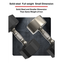 hanteliu grifas - Proiron PRKRD08K Rubber Dumbbell 16 kg 2 pcs 8 kg Black - 3 nuotrauka