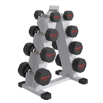 hanteliu grifas - Proiron PRKRD08K Rubber Dumbbell 16 kg 2 pcs 8 kg Black - 5 nuotrauka