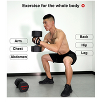 hanteliu grifas - Proiron PRKRD08K Rubber Dumbbell 16 kg 2 pcs 8 kg Black - 6 nuotrauka