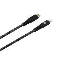lightning type c laidas - Tellur Green Data cable Type-C to Lightning 3A PD60W 1m nylon black - 1 nuotrauka