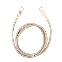 laidai 3a - Tellur Green Data Cable Type-C to Type-C 3A PD60W 1m nylon cream - 1 nuotrauka