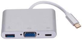 usb vga adapteris - RoGer Type-C To VGA Adapter Silver - 1 nuotrauka