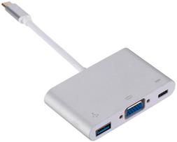 usb vga adapteris - RoGer Type-C To VGA Adapter Silver - 2 nuotrauka