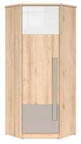 Black Red White Namek Corner Wardrobe Beech/White/Grey