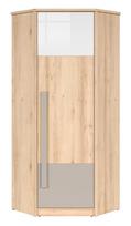 komodas spintos - Black Red White Namek Corner Wardrobe Beech/White/Grey - 4 nuotrauka