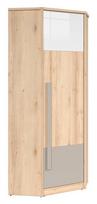 komodas spintos - Black Red White Namek Corner Wardrobe Beech/White/Grey - 5 nuotrauka
