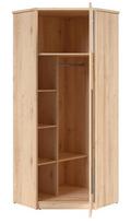 komodas spintos - Black Red White Namek Corner Wardrobe Beech/White/Grey - 6 nuotrauka
