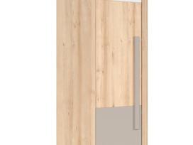 komodas spintos - Black Red White Namek Corner Wardrobe Beech/White/Grey - 7 nuotrauka